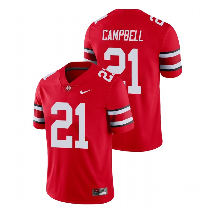 Ohio State Buckeyes Men's NCAA Parris Campbell #21 Scarlet Game College Football Jersey GUP3249EO